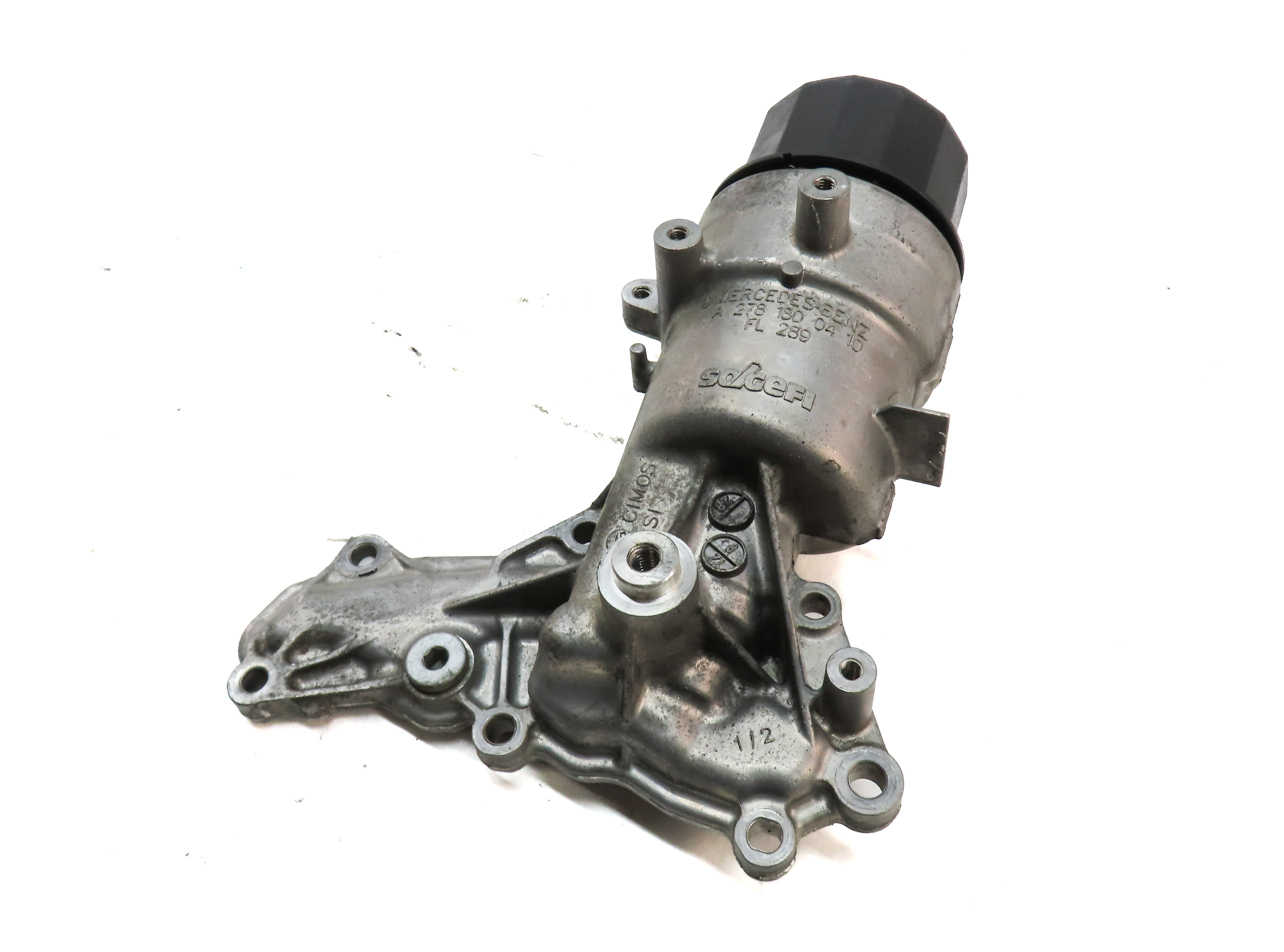 2013 MERCEDES ML550 (W166) 4.6L (278.928) ENGINE MOTOR OIL FILTER HOUSING — exact item pictured